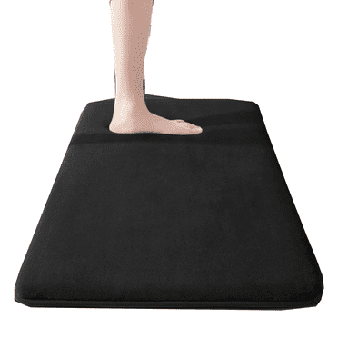 AUQ Bath Rug,Ultra-Absorbent Design Bathroom Mats,Quick-Dry Technology Memory Foam Bath Mat,Black