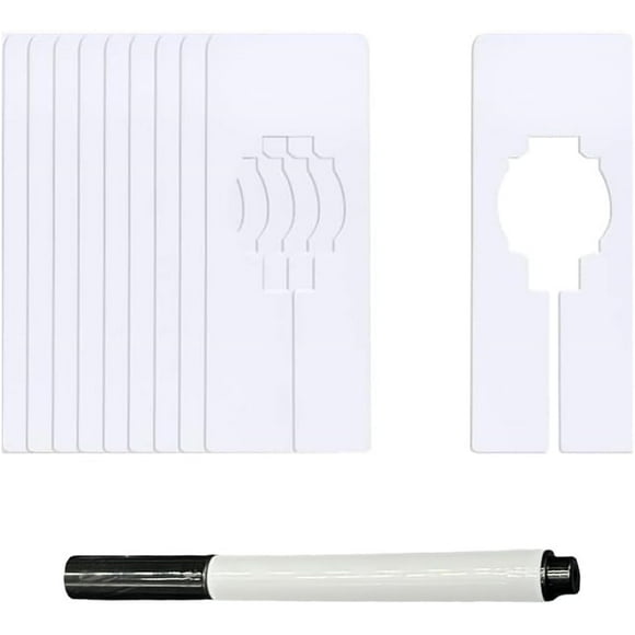 10 PCS Rectangular White Plastic Closet Dividers with a Bonus Marker Closet Dividers for Clothing Rack Writable and for Sorting Clothes Size Rectangular Closet Separators