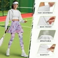 thumbnail image 5 of FUIALDOLG Marble Butterfly Athletic Skirt with Leggings Women's Tennis Skirted Leggings with Pockets Pleated Skirts Golf Outfits Picckleball Clothing,Size M, 5 of 7