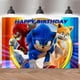 thumbnail image 4 of Fondo de Sonic para fiesta de cumpleaños de niños, decoración de dibujos animados de erizo, fondo para fotografía, pancarta, póster, utilería para estudio de baby shower, 4 of 5