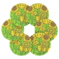 thumbnail image 5 of Sunflower Pattern Design 4in Bar Coasters Set of 6 with Storage Rack Durable Heat Resistant, 5 of 7