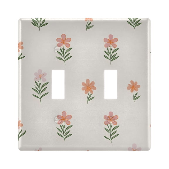 Light Switch Cover Pink Flower Plates Faceplate Decorative Switch Plate for Bedroom Home Decor
