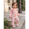 thumbnail image 5 of RUINIXCW Baby Girl Outfit, Long Sleeve Romper with Floral Overall Pants Fall Outfit Clothing Set, 5 of 9