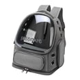 thumbnail image 1 of lionlar Cat Carrier Backpack for Cat & Small Dog Portable Transparent for Hiking Grey, 1 of 4