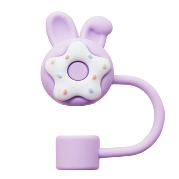 Cute Silicone Straw Toppers Dustproof Leak proof Straw Covers For Tumblers