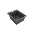 thumbnail image 2 of Bocchi 1608-0126 Campino Uno 16" Undermount Single Basin Granite Bar Sink - Grey, 2 of 7