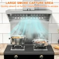 thumbnail image 4 of HAN'KITCHEN'LON'S 4FT Stainless Steel Commercial Exhaust Hood for Concession Trailers, featuring 2 Removable Filters, Grease Cup, Hood Light, and Rust Resistance. NSF Listed for Restaurant Use, 4 of 7