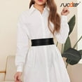 thumbnail image 6 of SUOSDEY Women Wide Elastic Belts for Dresses Stretchy Braided Leather Belt, 6 of 9