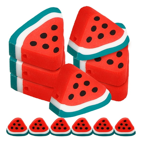 BESTOYARD 100Pcs Spacer Watermelon Beads for DIY Projects with Polymer Clay in Red Color