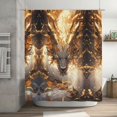 thumbnail image 7 of Shower Curtain, Golden Horned White Dragon Washable Shower Curtain for Bathroom, Waterproof Bathroom Shower Curtain Set with Hooks Long Shower Curtain 72x72in Home Decor, 7 of 7