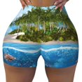 thumbnail image 2 of Fotbe Island And Coral Reef Shorts Sin Costuras – Shorts Deportivos de Cintura Alta para Mujer, Elásticos para Gimnasio, Yoga, Running o Ciclismo-XX-Large, 2 of 8