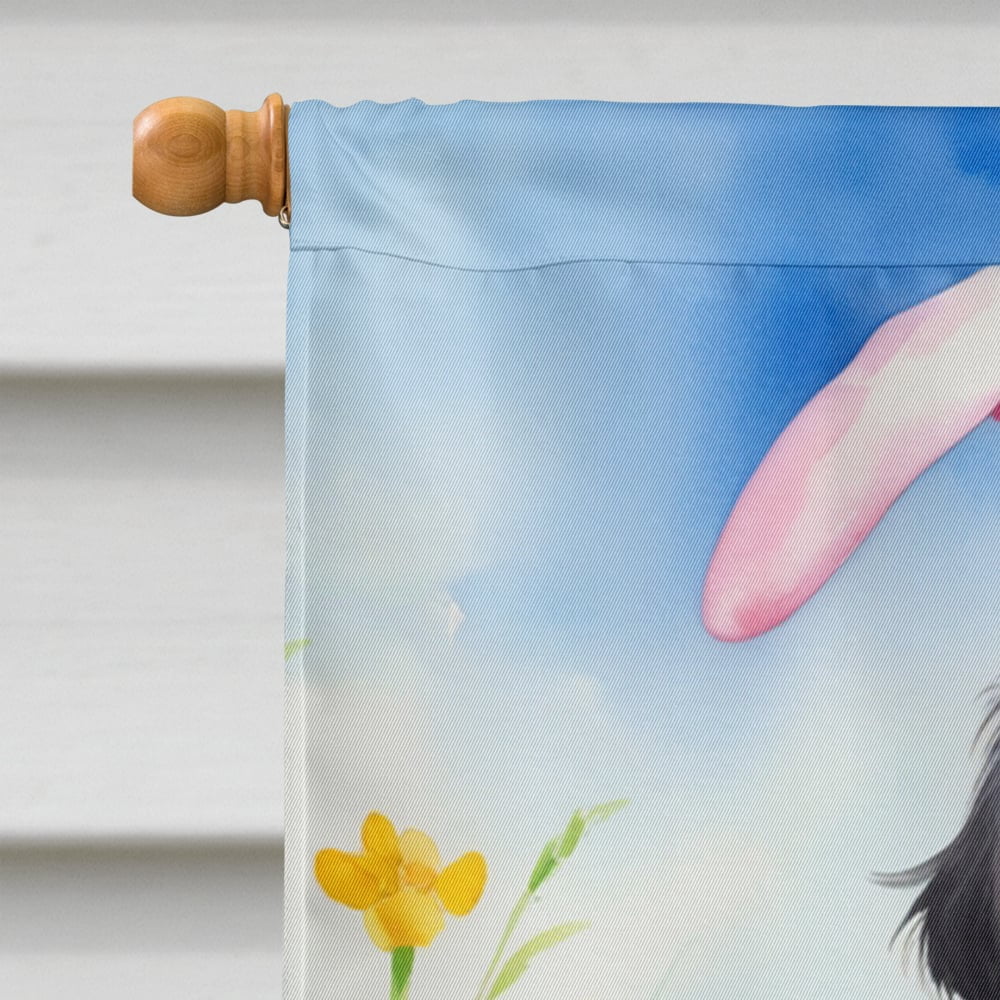 Flat-Coated Retriever Easter Egg Hunt House Flag 28 in x 40 in