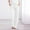 White, variant on Viadha Women Pants Casual Slim High Elastic Waist Color Sports Cotton and Linen Pants