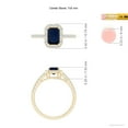 thumbnail image 5 of Angara Natural Blue Sapphire Halo Ring - Emerald-Cut 1.05 ct Blue Sapphire Ring in 14K Yellow Gold for Women (Size-7x5mm) | September Birthstone Jewelry, 5 of 9