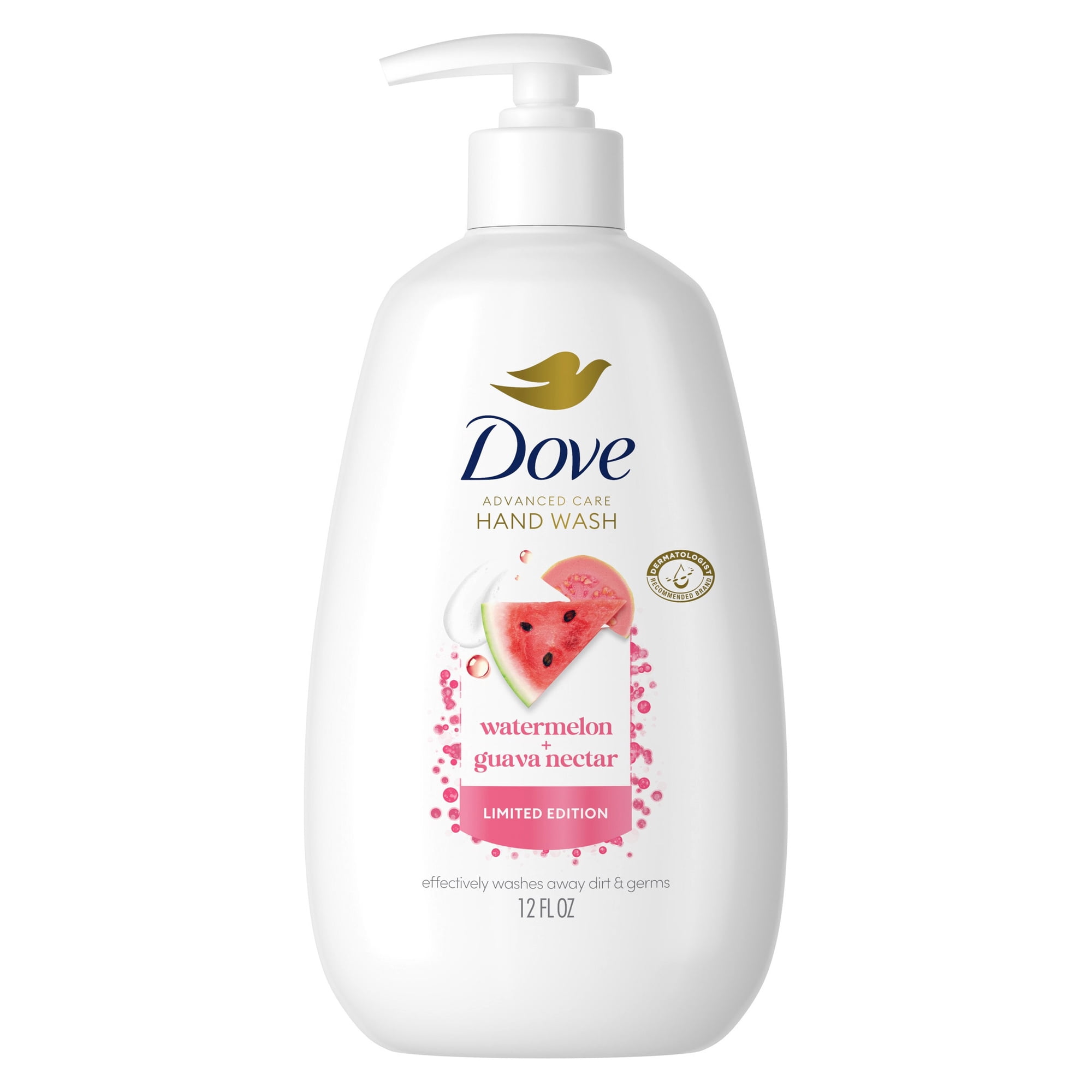 Dove Limited Edition Liquid Hand Soap Watermelon & Guava Moisturizing Hand Wash For Lasting Nourishment ,12 fl oz