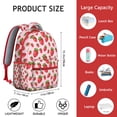 thumbnail image 4 of Sac à Dos Mignon pour Étudiants Fraise Rouge Sucré Kawaii Fruité Sac d'École avec Motif de Baies Baies Fleurs, Durable et Léger, 4 of 6
