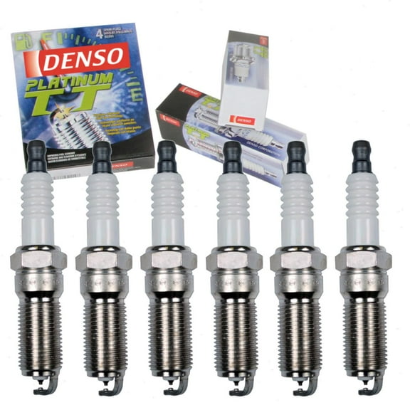 6 pc DENSO Platinum TT Spark Plugs compatible with Chevrolet Traverse 3.6L V6 2009