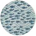 thumbnail image 2 of Unique Loom Outdoor Coastal Collection Area Rug - Shoal (3' 3" Round Blue/Navy Blue), 2 of 6