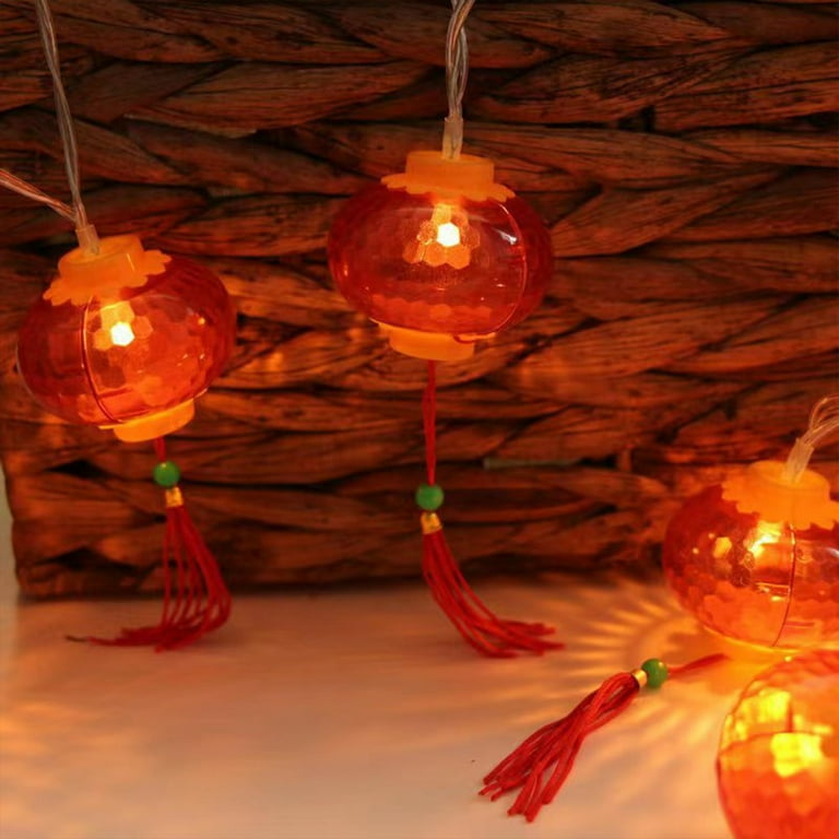 TUTUnaumb Red Lantern String Lights 9.84 ft 20 LEDs Battery