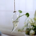 thumbnail image 3 of Home Garden Clear Glass Flower Hanging Vase Planter Terrarium Container, 3 of 5