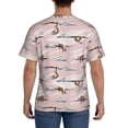 thumbnail image 3 of Bixox Men's Cloud Sloth Printed Short Sleeve Skinny Athletic T-Shirt, 3 of 6