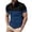 Black, variant on Men's Casual Polo Shirts Basic Short Sleeve Shirt Color Blocked Printed Collar Polo Shirt