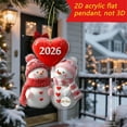 thumbnail image 3 of 2026 Christmas Snowman 2D Acrylic Car Rearview Mirror Pendant Decoration, 3 of 3