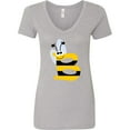 thumbnail image 3 of Inktastic Cute Bee Initial B Women's V-Neck T-Shirt, 3 of 5