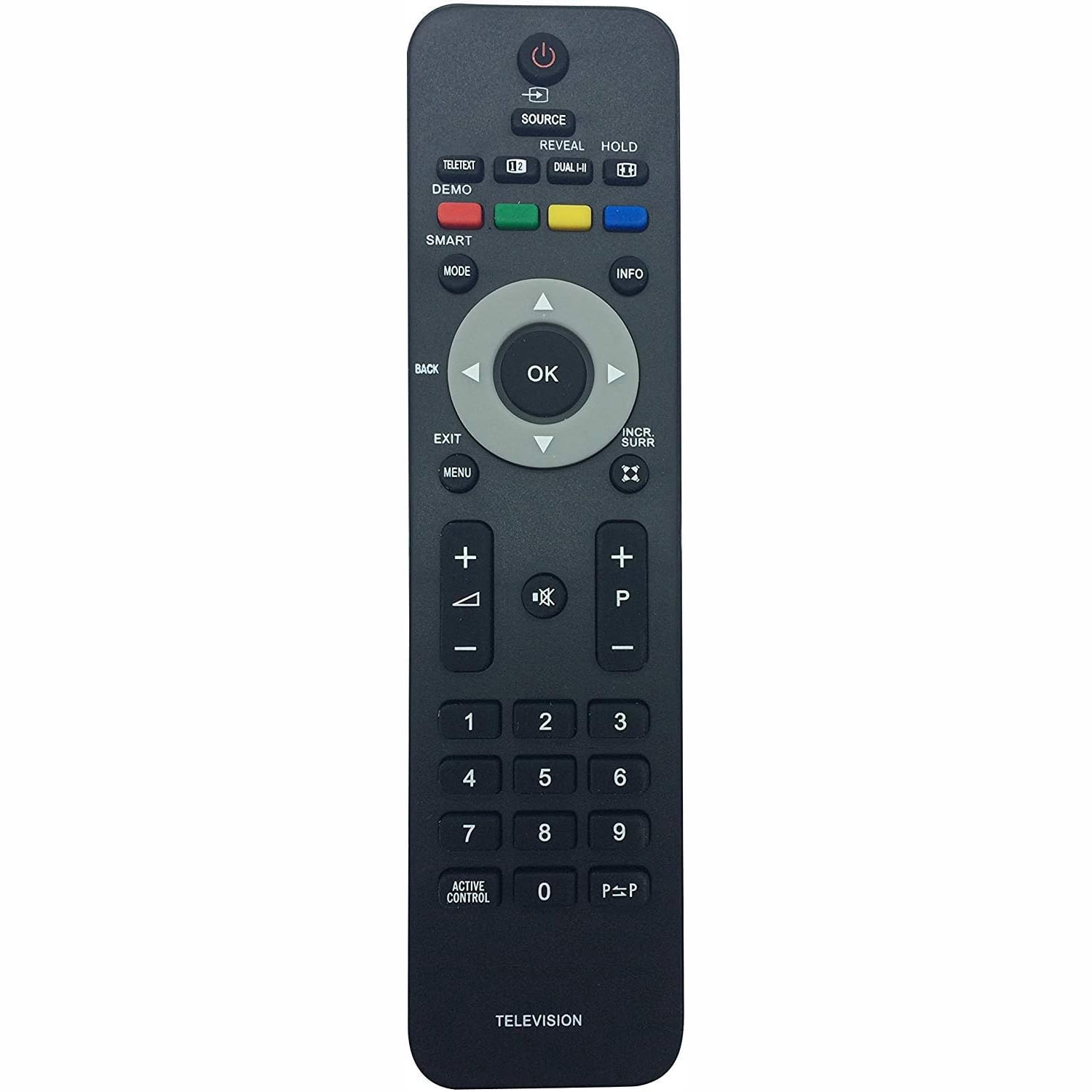 New Genuine Replacement TV Remote Control For Philips Models 40PFL4908/F7, 32PFL4908/F7, 46PFL5907/F7 & Similar