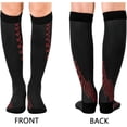 thumbnail image 2 of GZHJMY Cool Baseball Compression Socks for Women Men, Knee High Stockings for Athletic Sports,Running,Travel (20-30mmHg), 2 of 7