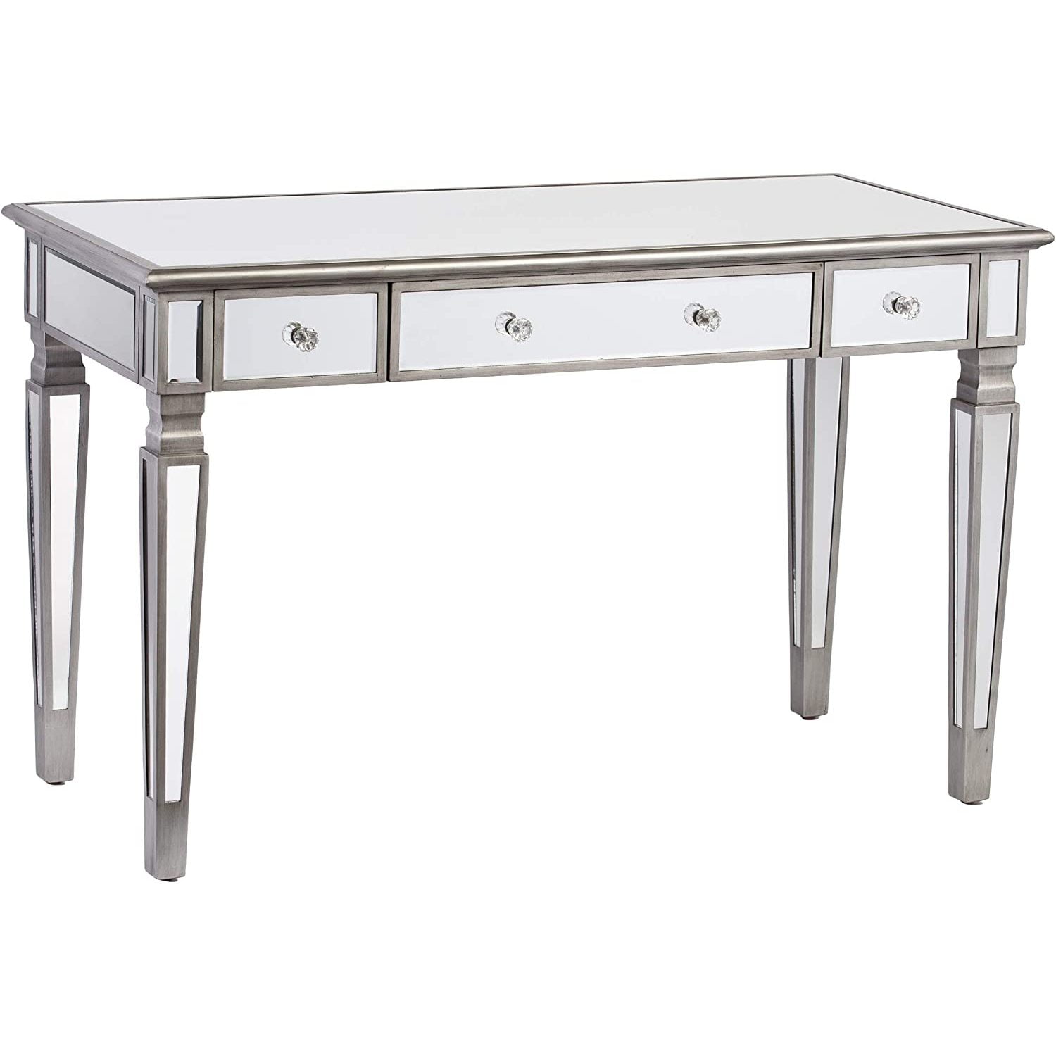 Wedlyn Mirrored Writing Desk, Mirrored workstation or vanity desk w