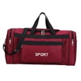 thumbnail image 1 of Bolsa de gimnasio para mujer y hombre, bolso de mano con múltiples bolsillos, grande, resistente al agua, ajustable Rojo, 1 of 9