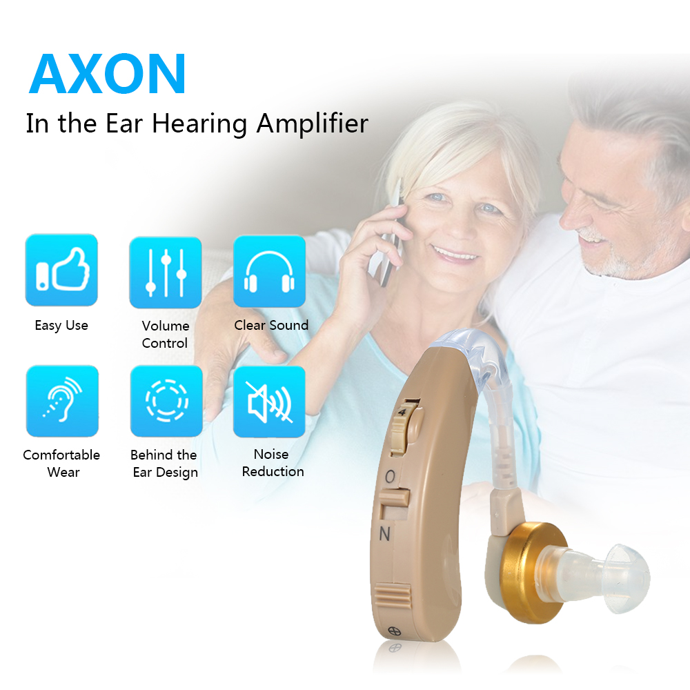 AXON Digital BTE Hearing Amplifier Volume Control Sound Enhancer