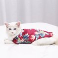 thumbnail image 4 of Ropa de verano para mascotas con estampado floral, camiseta para perros, camiseta de playa para cachorros (rojo XL) Likrtyny Para estrenar, 4 of 8