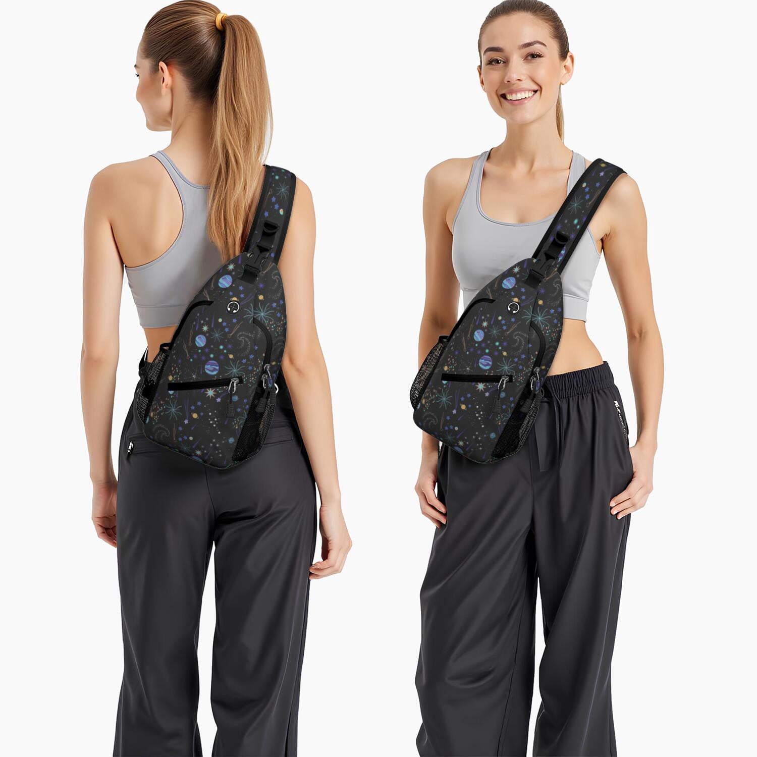 Firefighter Themed Travel Daypack for Women Durable & Breathable Chest Bag Ideal for Commuting & Hiking