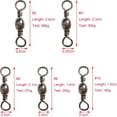 thumbnail image 2 of 100pcs #4 Solid Fishing Swivel Snaps Hook Connector Barrel Bearing with Welded Rings Stainless Steel, 2 of 6