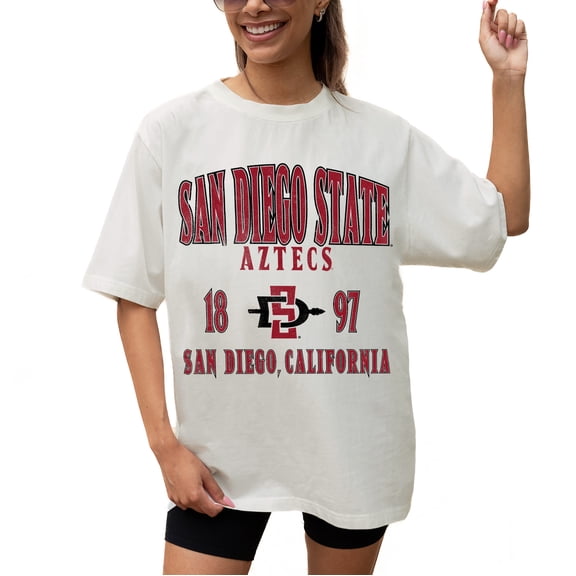 Women's Gameday Couture Cream San Diego State Aztecs Unity Oversized T-Shirt