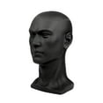 thumbnail image 5 of Vaveren Male Mannequin Head Freestanding Wig Stand for Wig Making Market Barber Shop Matt Black, 5 of 8