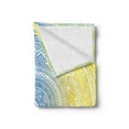 thumbnail image 2 of Blue and Yellow Soft Flannel Fleece Throw Blanket, Ombre Mandala Oriental Universe and Themed Image Art, Cozy Plush for Indoor and Outdoor Use, 60" x 80", Blue Yellow, by Ambesonne, 2 of 5