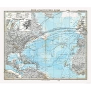 Atlantic Ocean - Stieler 1885 - 27.38 x 23