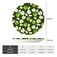 thumbnail image 2 of Balery Green Fruit Print Bone China Decorative Plate Ceramic Dinner Plates Art Crafts with Display Stand-8in, 2 of 6