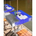 thumbnail image 2 of Fsddascl Blue Purple Grey Outdoor Tablecloth - 54x54 Inch Square Dining Table Cover, Modern Abstract Geometric Oil Painted Waterproof Outdoor Table Cloth with Umbrella Hole & Zipper for Picnic/Patio, 2 of 7