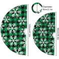 thumbnail image 4 of FMSHPON Christmas Snowflakes Buffalo Plaid Xmas Christmas Tree Skirt Stand Mat for Holiday Party Decoration Indoor Outdoor 48 inches, 4 of 6