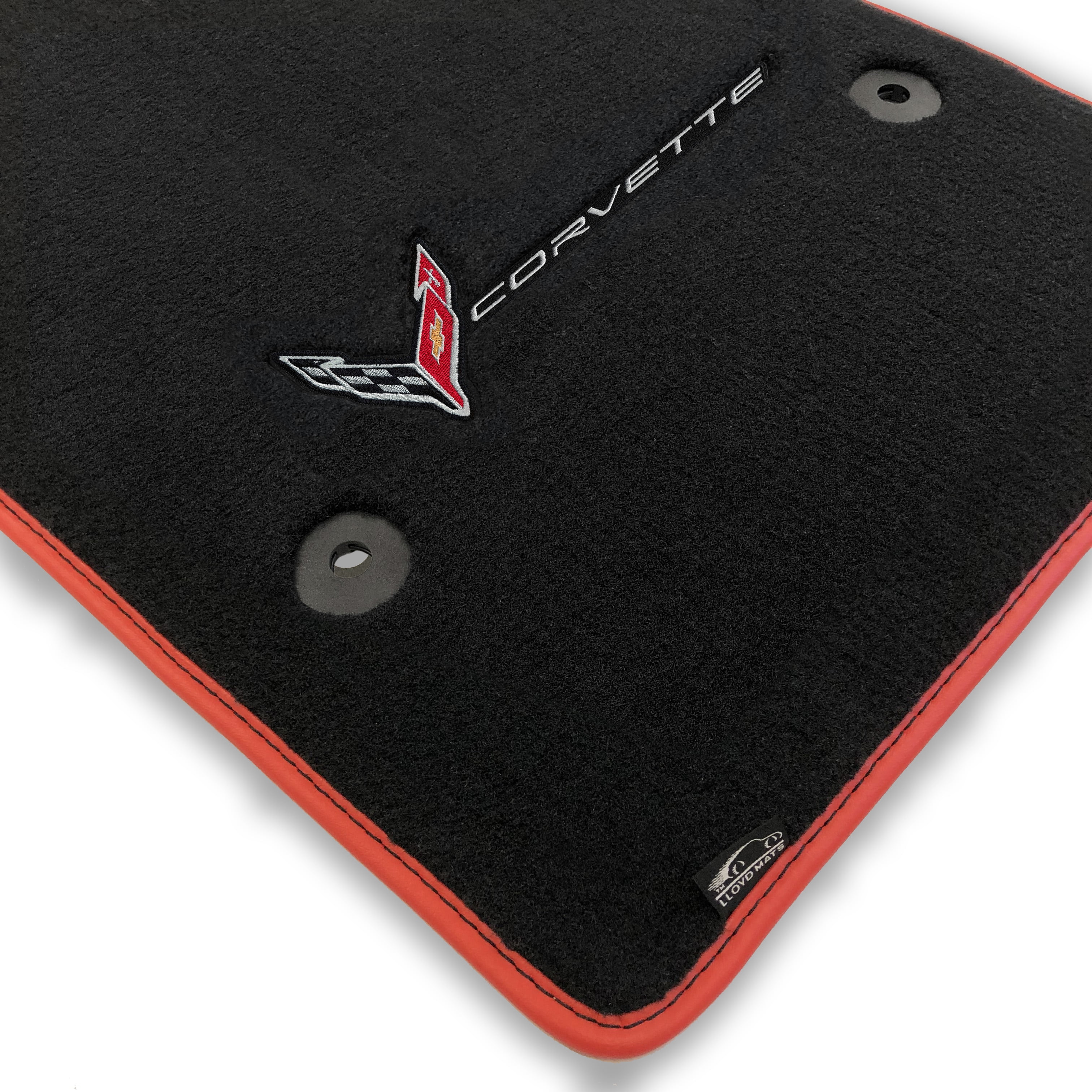 Lloyd Mats Custom Fit Floor Mats for Corvette C8 2020ON LogoMat 2Pc