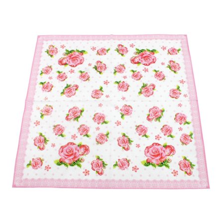 20Pcs/Pack Printed Flower Paper Napkins For Wedding & Party Decoration Tissue Fabric Decoupage Napkin 33CM * 33CM