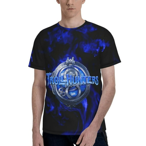 Trollhunters Men's T Shirts Cartoon Graphic Short Sleeve Tees Novelty Casual Unisex Adults Tee Shirt Tops