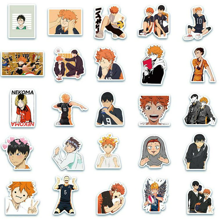 Taicanon 50Pcs Anime Haikyuu Stickers, Waterproof Vinyl Stickers for Kids  Teens Adults for Water Bottles Laptop Phone 