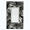 thumbnail image 1 of Metal Light Switch Plate Outlet Cover (Gray Artistic Camo - Single Rocker), 1 of 2