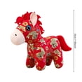 thumbnail image 2 of FastXmas Red Horse Plush Doll with Pattern,Zodiac Horse Doll, Chinese New Year Decoration, Mascot Doll for Home Office Tabletop Spring Festival Gifts–1PCS (9.8"), 2 of 2