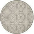 thumbnail image 2 of Walmart Bliss Modern Floral Ivory/Grey 5'3" x Round Area Rug, (5' Round), 2 of 6